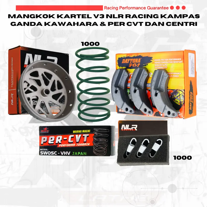 Paket upgrade kirian mangkok ganda racing v3 kartel anti gredeg 2
