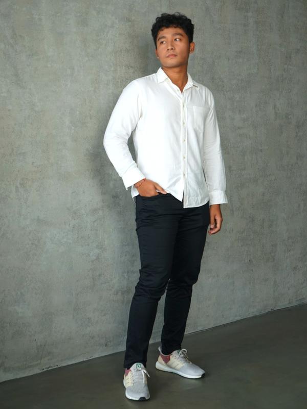 FOREX Celana Jeans Pria Hitam Polos Regular Fit DLRS3635 3