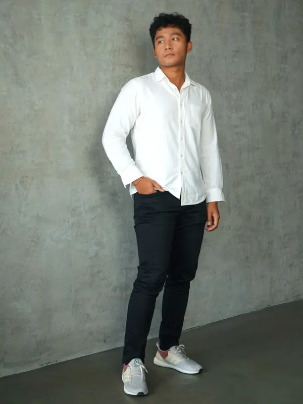 FOREX Celana Jeans Pria Hitam Polos Regular Fit DLRS3635 3