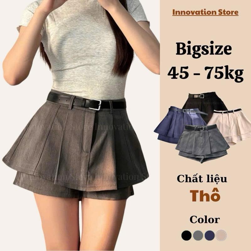 TẶNG KÈM ĐAI Quần Váy Thiết Kế 2 Tầng Có Quần Short Chống Lộ Cạp Lưng Cao Khoá Kéo 868 Nữ Women