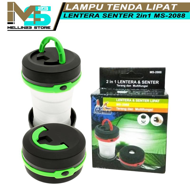 lampu tenda lipat camping MS2088 lampu tenda emergency baterai AA 3pcs 0