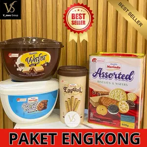 PAKET ENGKONG 4IN1 ASSORTED WAFER ASTOR EGG ROLL CHOCO CRIPS HEMAT DAPAT SEMUA Coklat Cookies