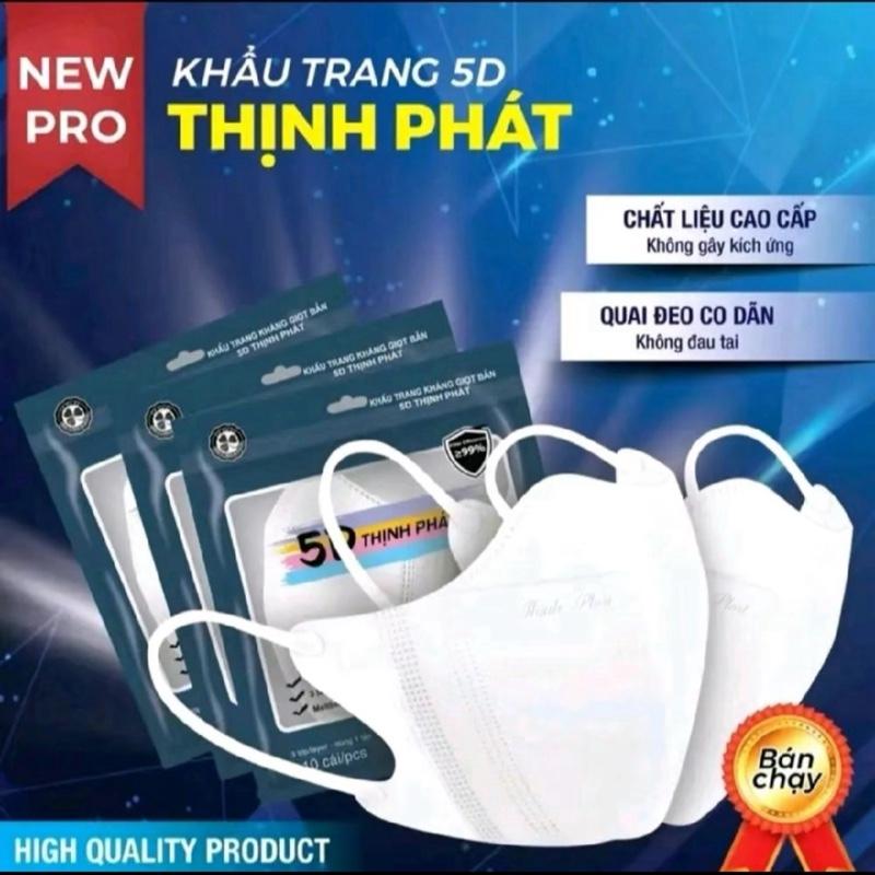 Combo 500 chiếc khẩu trang 5d Thịnh Phát chống nắng chống bụi chống tia uv