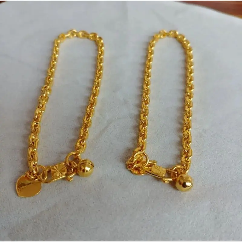 Gelang tangan perhiasan wanita Motif medan lapis emas terlaris 0