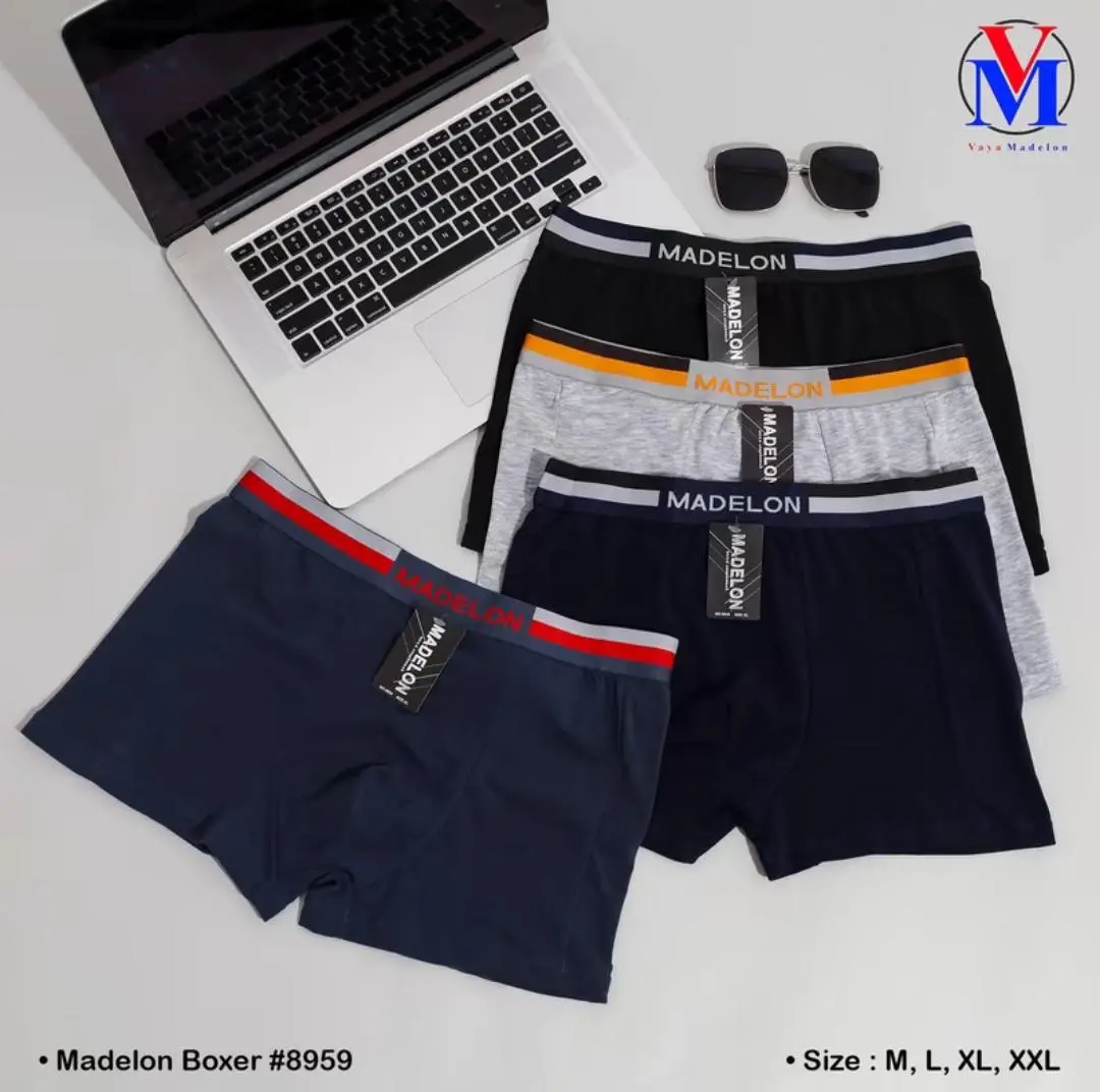 Madelon BOXER ( ISI 4 PCS ) Briefs Celana Dalam Seamless Pria Art 8959 - 4-PCS, M