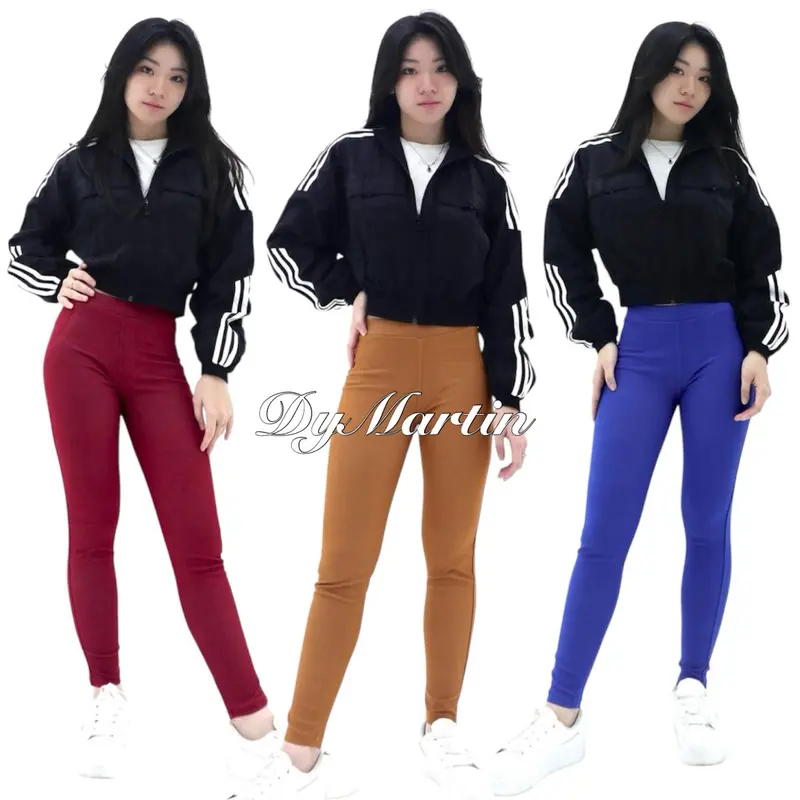 Dymartin - Celana Legging Denim Tebal Big Size Jumbo / Celana Legging Denim Produk Lokal Jeans Wanita 3