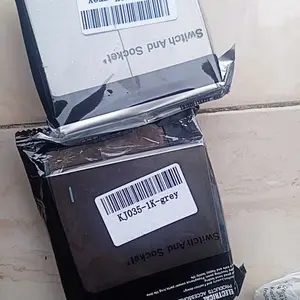 Abu-abu Hitam Saklar Dinding Tipe 86 Modern Universal untuk Lampu  - Tombol On/Off