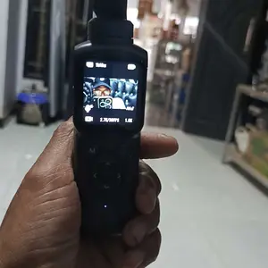 LUXARA Kamera Gimbal 4K 75MP Action Camera Stabilizer Autofocus AF 330 Derajat Tracking Touchscreen WiFi App Control Kamera Vlog YouTube TikTok Video Recorder Anti Goyang Kamera Mini Portable HD Hitam