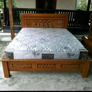 tempat tidur king(180x200) minimalis kayu jati asli