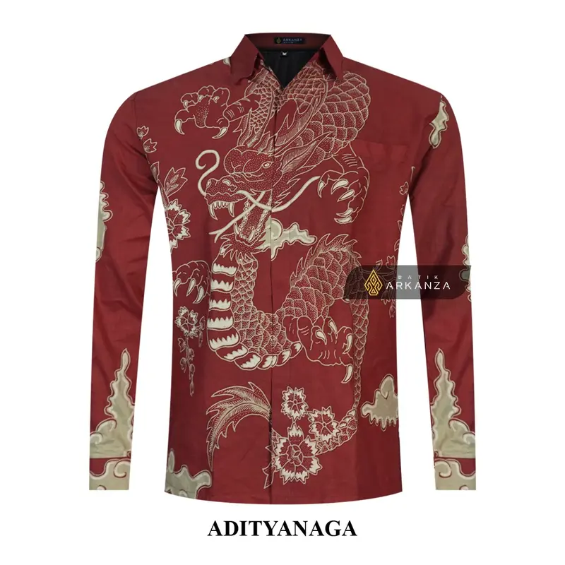 KEMEJA BATIK ARKANZA ADITYA NAGA LENGAN PANJANG DAN PENDEK Lapis Furing Slimfit Katun 0
