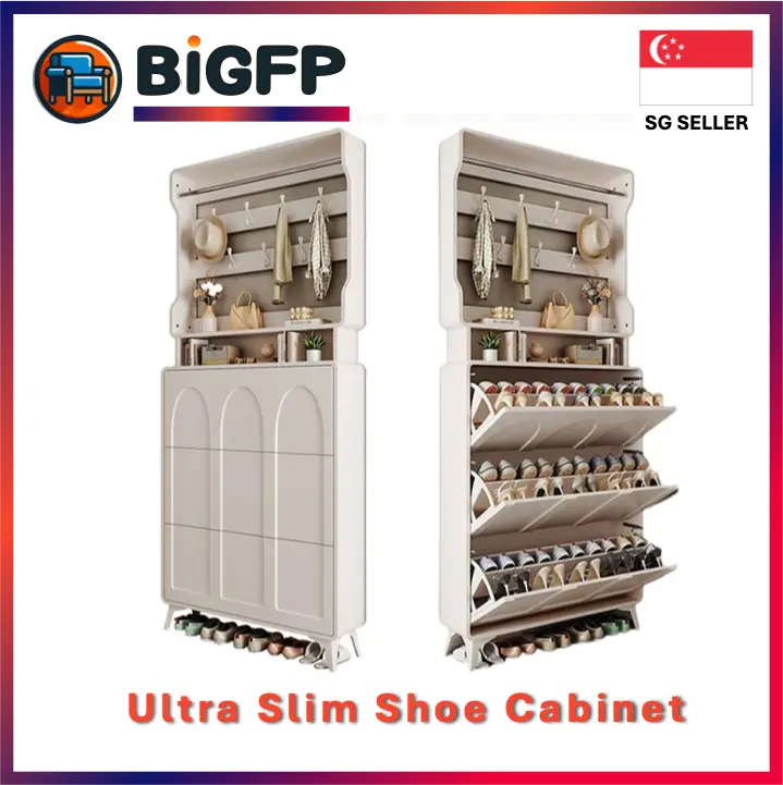 Shoe Cabinet HDB Indoor Hang Rack Narrow Side Shoe Cabinet Multifunctional Shoe Cabinet
