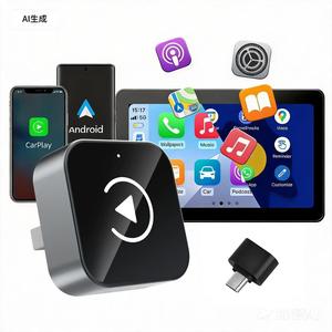 ワイヤレスCarPlay・Android Auto対応 ミニアダプター、急速冷却技術、ポータブルなワイヤレス接続デバイス、プラグ＆プレイ対応のスマートBluetoothコネクター