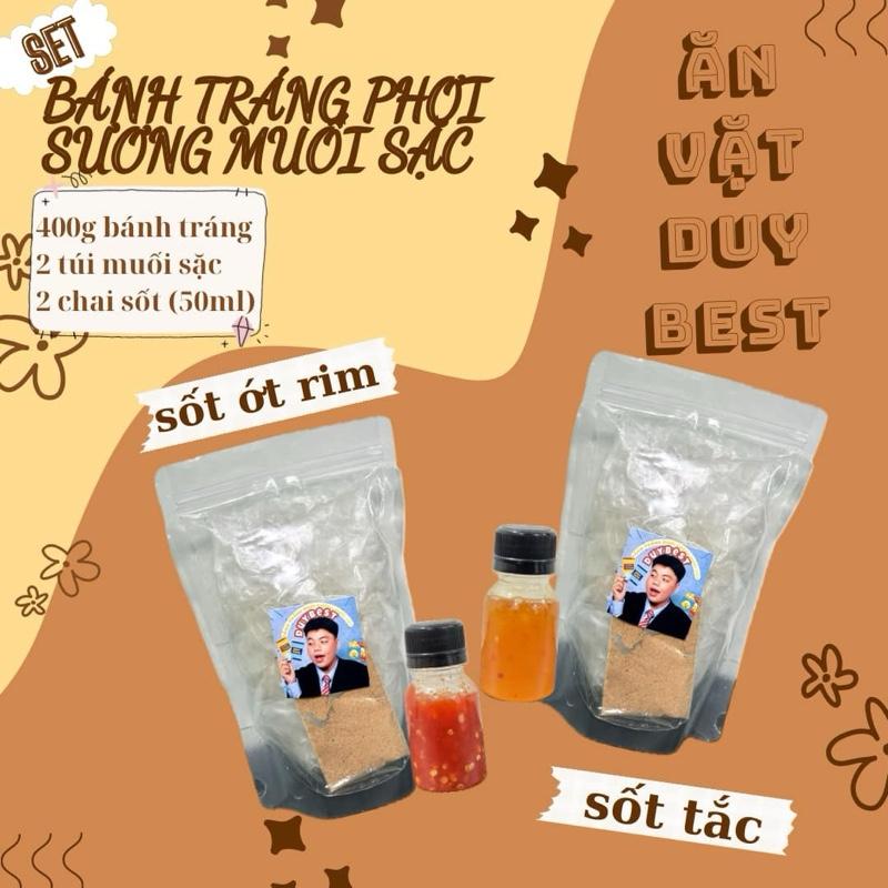 Combo 2 Bánh tráng Kèm muối sặc và sốt ăn vặt