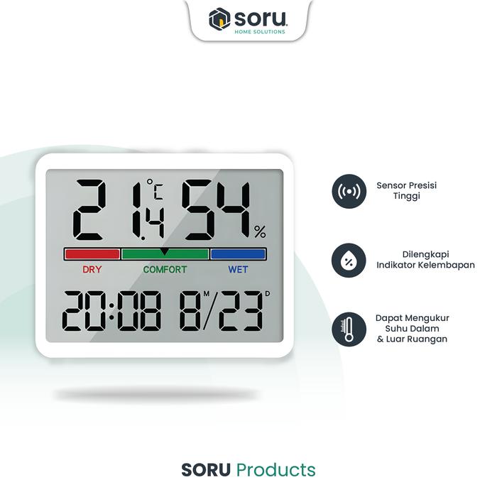 Gambar SORU - Hygrometer Thermometer Humidity Meter Portable - Alat Ukur Suhu Kelembaban dari Soru Indonesia Kota Bandung Tokopedia