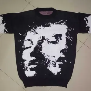 msa knit-Knitwear premium akrilik Atasan rajut print your Hitam Dewasa Nyaman Baju Pria Panjang