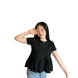 Baju wanita terbaru motif rumbai T-Shirt premium