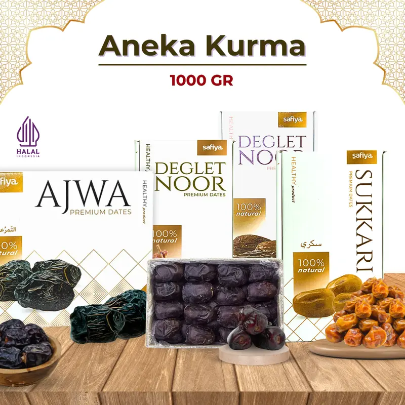 [VARIAN LENGKAP] Kurma 1 Kg Aneka Kurma Arab Madinah Iran - Ajwa Sukari Bam Tunisia Oleh Oleh Haji 0