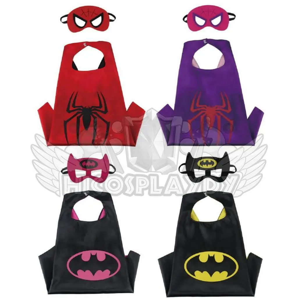 hiCosplaydy Kids Boy Girl Mask and Cape Boy Girl Party Performance Costume