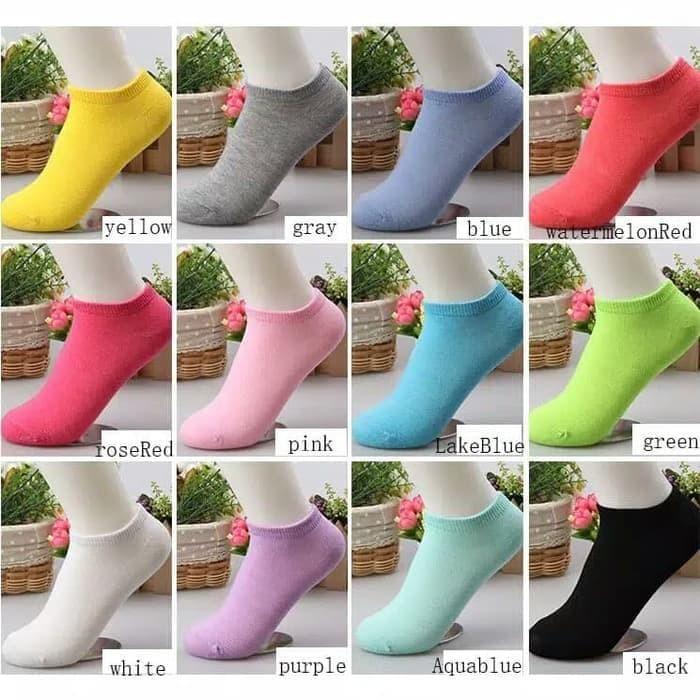kaos kaki pendek polos semata kaki polos Katun Motif Dewasa Nyaman 5