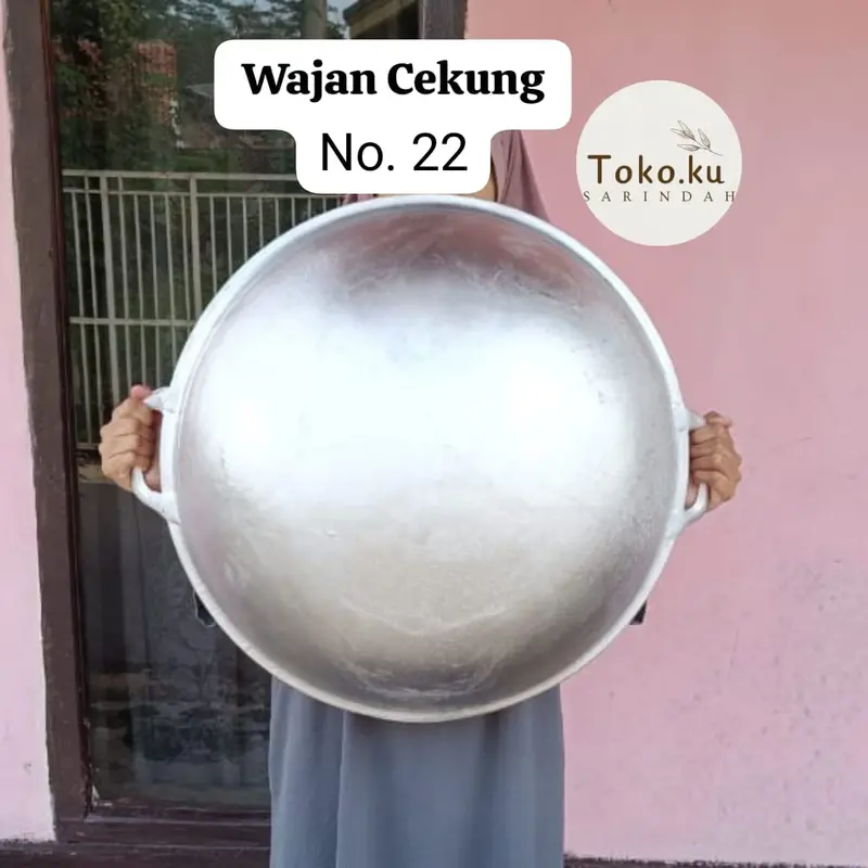 Wajan Cekung No 22 Kuali Jumbo Besar Diameter 50cm Wok pan Kuat Anti Pecah anti lengket 3