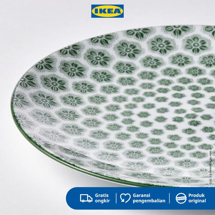 Gambar IKEA ENTUSIASM Piring Kecil 18cm Berpola/Hijau Isi 4pcs dari IKEA Indonesia Kota Administrasi Jakarta Timur Tokopedia