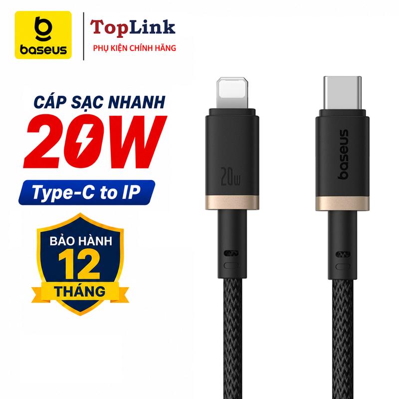 Cáp Sạc Nhanh PD 20w Baseus Dura Cho I-Phone 11/12/13/14 Bọc Dù Chip Thông Minh Truyền Data 480Mbps Siêu Bền