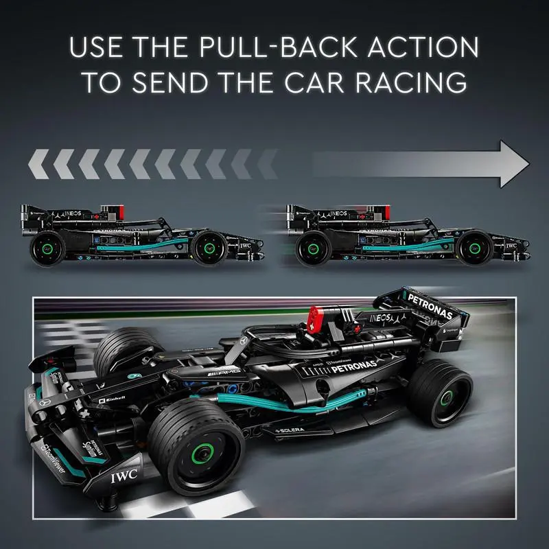 LEGO Technic 42165 Mercedes-AMG F1 W14 E Performance Pull-Back (240 Pieces) Mainan Balok (7 Tahun+) 3