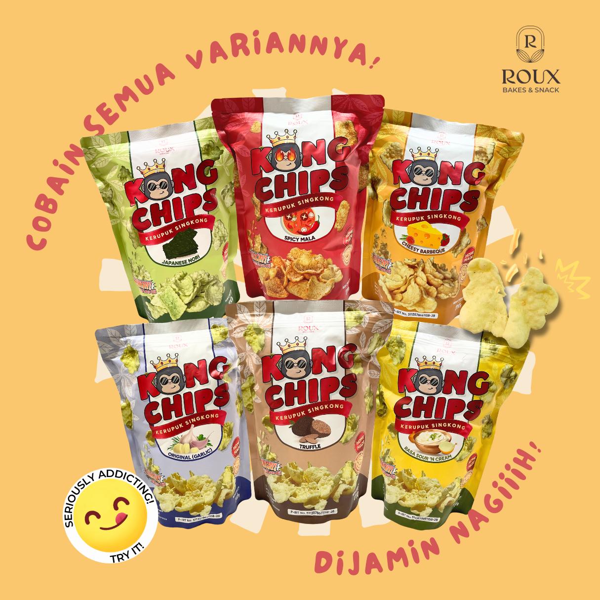 Kong Chips - Kerupuk Singkong Home Made 110g ( Cassava Cracker ) - Truffle