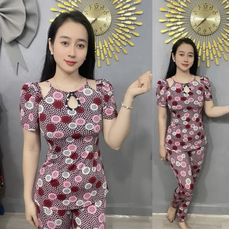 - Đồ Bộ thiết kế thun aty tơ ! Cổ yếm  ,có tay !!!!