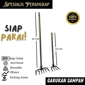 Garpu Sampah Full Besi 100% Pembersih Sampah Got Rumput