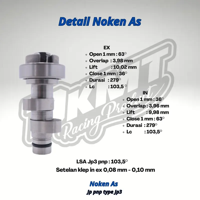 ￼NOKEN AS RACING CAM YAMAHA JUPITER Z VEGA R RRA PNP KODE 7 DKMT RACING 4