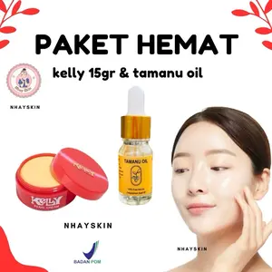 PAKET HEMAT KELLY & TAMANU OIL mencerahkan wajah glowing pelembab flek hitam dan glowing Memutihkan Pencerah Kerutan Perawatan