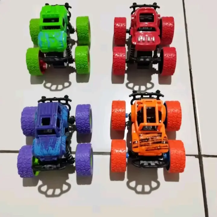 Mainan Anak Mobil Jip Off Road 4 Drive / Monster Zap 360 Derajat Roda Besar 0