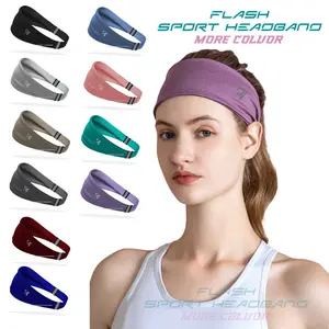 Headband bandana Ikat Kepala Sweatband Hair Head Band Bando Elastis Anti Slip Quick Dry Bahan Lembut Olahraga Sport Outdoor Cycling Running Lari Sepeda Yoga Head Fitness Gym yoga