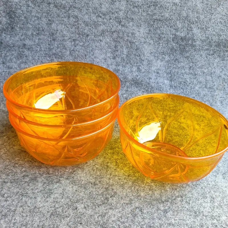 Promo 6 pcs Mangkok Besar Bulat Bakso Bowl akrilik plastik yoyo star/ Mangkuk Greenline Mika Plastik Diameter 16 Cm. 6