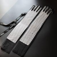 Gambar 【Goth】Sarung Tangan Renda Polka Dot Women Lace Polka Dot Gloves 8372 - White dari 99koutlet Kab. Tangerang 2 Tokopedia