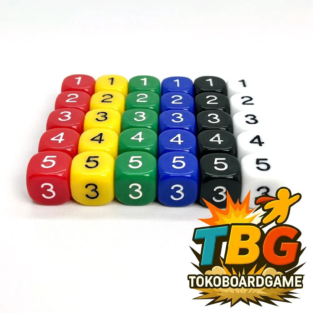 Premium Digital Number Dice D6 16mm - Dadu Permainan - Board Game -
