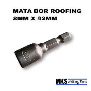 1 PCS | Mata Bor Baut Roofing 8mm x 42mm | Magnetic Nut Setter M8
