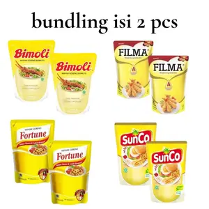 SunCo Minyak Goreng 2 Pcs Bundling Hemat Pouch 2L Bimoli Filma Fortune SunCo Minyak Goreng Berkualitas untuk Kebutuhan Sehari-hari