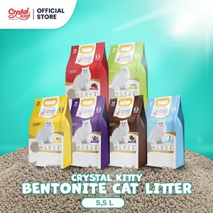 Crystal Kitty Pasir Kucing Bentonite Cat 5.5 Litter - Pasir Kucing Berkualitas Tinggi