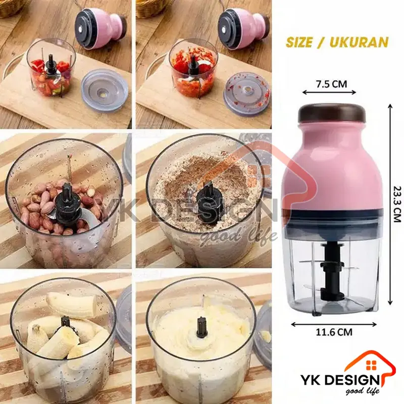 YK DESIGN YK-101 Blender / Penggiling daging sayur buah buah meat mincer chopper kapsul mini 3