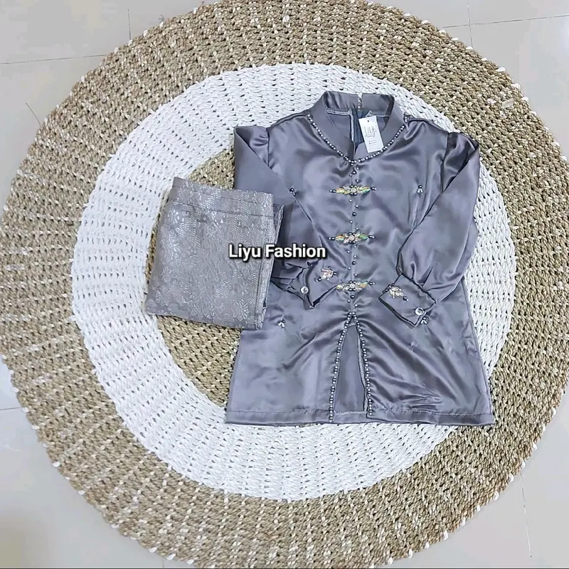 (SET SONGKET ANAK ALYYA) KURUNG MELAYU (ANAK PEREMPUAN) DAN ROK SONGKET OOTD KONDANGAN KEKINIAN MODERN Baju Seragam 4
