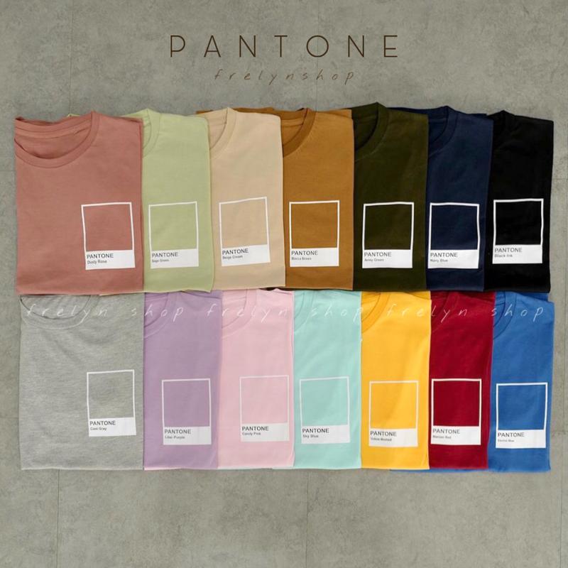 PANTONE TSHIRT l BAJU KAOS TUMBLR TEE KAOS WANITA OVERSIZE PENDEK POLOS COTTON COMBED 30'S CROP KOREA FASHION BLACK HITAM PUTIH WHITE SAGE GREEN BEIGE MOCCA LILAC DUSTY ROSE BLUE PINK 0