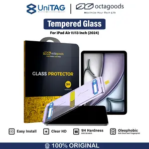 Tempered Glass iPad Air 11" inch/13" inch M2 2024  Octagoods Tray Anti Gores Anti Scratch Clear