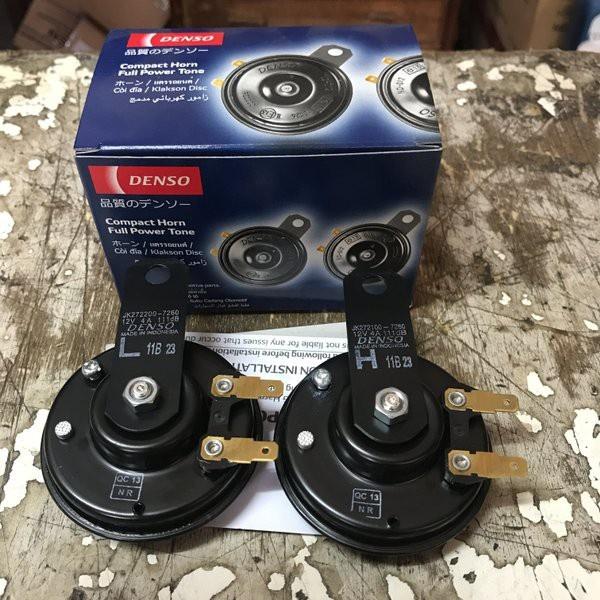 Klakson Denso Keong Gepeng Set Relay putus putus high low Waterproof Tahan Air Universal mobil motor 3