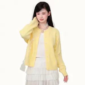 Outer Knitwear Cardigan Rajut Wanita Soft Color Premium Korean Style Panjang Kardigan Kancing Atasan