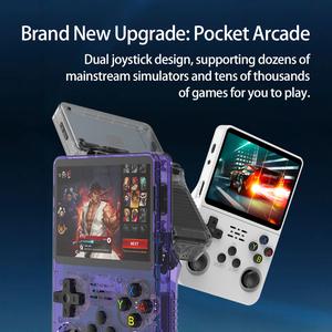 The R36S Handheld Game Console Portable Gaming Device with 3.5-inch IPS Screen 64GB/128GB Storage Over 10,000 Built-in Games Ideal Gift for Gaming Enthusiasts