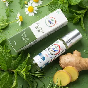 MKO Minyak Segar Organico Fusion - Essential Oil Blend 7 Bahan Aktif Sunflower Peppermint Cajuputi Anissed Clove Rose Cananga untuk Aromaterapi dan Relaksasi