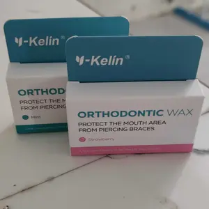Y-Kelin Wax Ortho Lilin Behel Gigi 5 pcs Box Kaya Vitamin E & B3 Pelindung Sariawan Resmi FDA Food Grade
