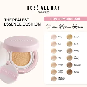 Rosé All Day - The Realest Lightweight Essence Cushion | Medium-to-High Buildable Coverage, Efek Pore-Blurring, Melembapkan & Tidak Berminyak, SPF 40 PA++++